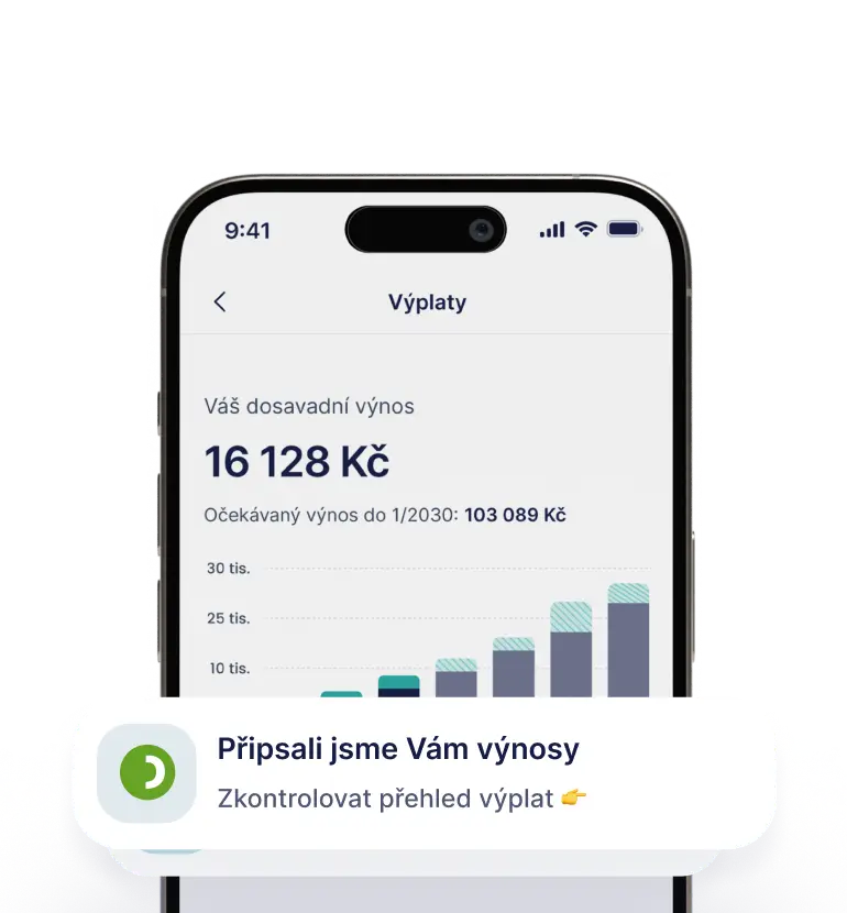 Mobilní aplikace s přehledem výnosů z investic